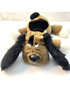 TOY WORKS Basset Hound Plush Dog Brown Black Stuffed Animal Toy 14”